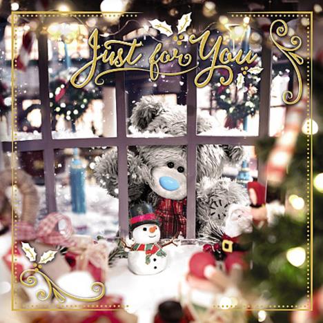 3D Holographic Bear Peeking Through Window Me to You Bear Christmas Card £3.59
